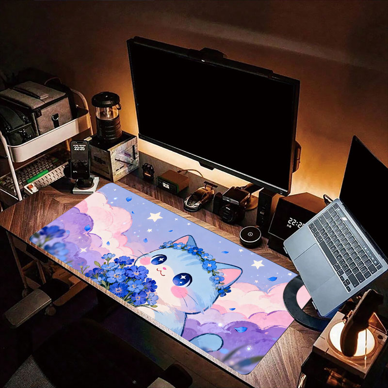 لوحة ماوس بتصميم قطة سحابية با - مراجعة Pc Gaming Pink وسعره