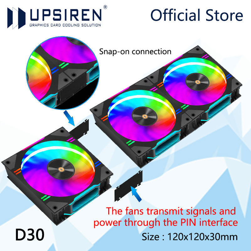 UPSIREN D30 120X120X30mm مروحة - مراجعة Pc Water Cooling وسعره